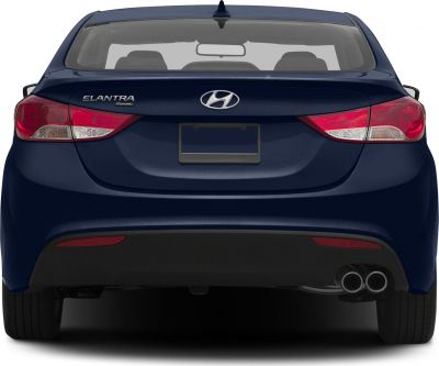 Rear view showing dual exhaust and stylish tail lights