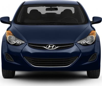 Distinctive front fascia with headlights and grille