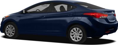 Side profile and rear view of a modern sedan with distinct tail lights