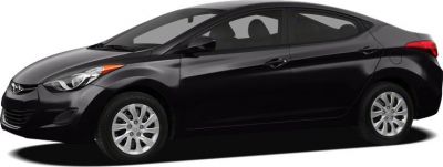 Side profile of black sedan with sleek aerodynamic design and smooth lines.