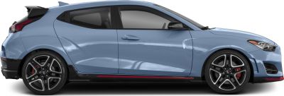Side profile with sporty wheels and rear spoiler