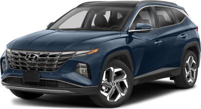 Modern SUV front grille and angular side profile