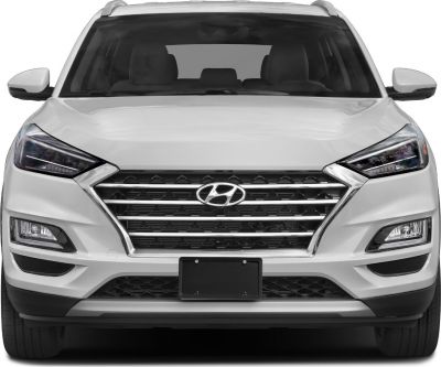 Front view with distinctive grille and LED headlights