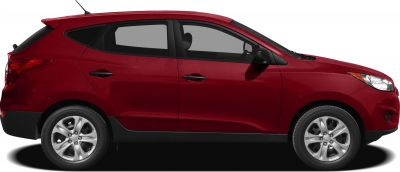 Side profile of compact SUV with alloy wheels