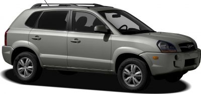 Side profile of SUV with five-spoke wheels and side mirror