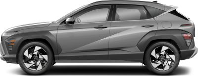 Side profile with angular body lines and unique two-tone alloy wheels