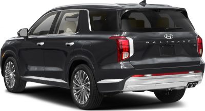SUV rear and side view with facelift taillights and large alloy wheels