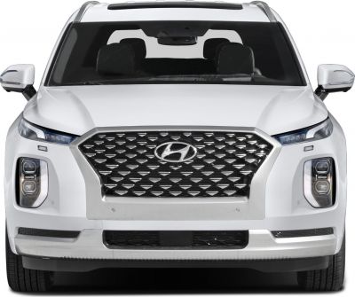Prominent grille and unique multi-level headlight design