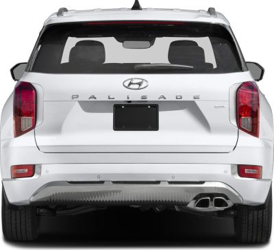 Rear view with taillights, dual exhaust, rear windshield and wiper.