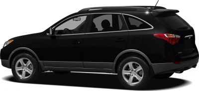 Side profile of an SUV with tinted windows and roof rails