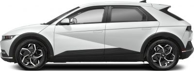 Side profile with geometric body lines and distinctive wheels