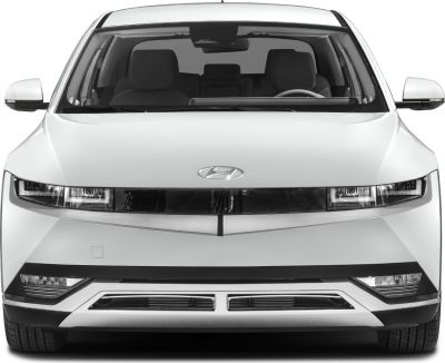 Front view with LED headlights and aerodynamic design