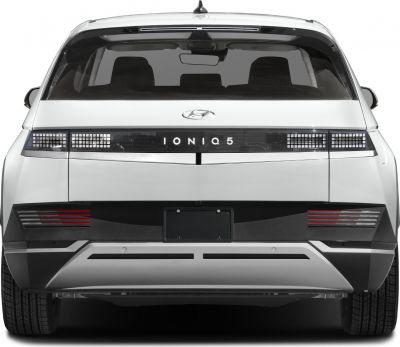 Rear view with pixel LED taillights and aerodynamic design