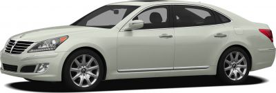 Luxury sedan with alloy wheels and LED daytime running lights