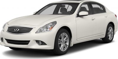 White four-door sedan front side with curved headlights and alloy wheels
