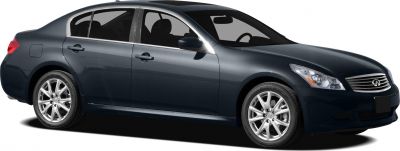 Side profile of a sedan with alloy wheels and chrome trim