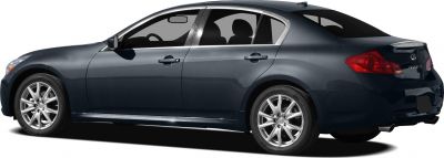 Side profile of sedan with alloy wheels and rear spoiler