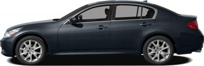 Side view of a sedan with alloy wheels and tinted windows