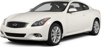 White sleek coupe with bold front grille and sporty alloy wheels