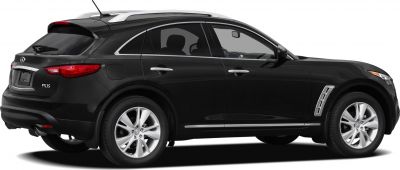 Side profile of a luxury mid-size SUV with chrome trim and alloy wheels