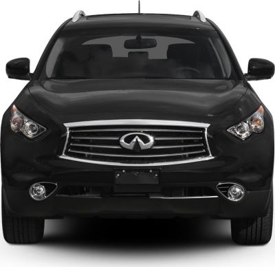 Front view with chrome grille and dual rounded headlights