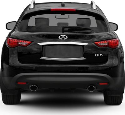 Rear view with dual exhaust, LED tail lights, roof rails