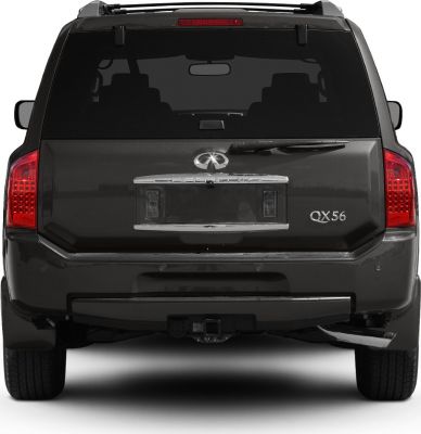 SUV rear view with distinct tail lights and rear wiper