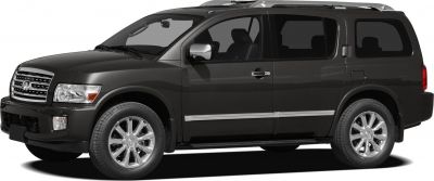 Large luxury SUV with chrome details, roof rails, and distinctive grille, side view