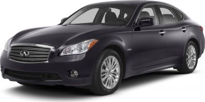 Hybrid sedan with chrome grille and alloy wheels, front three-quarter view