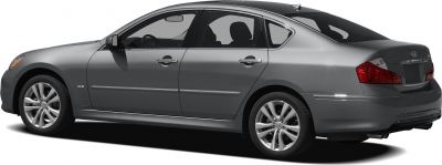 Side profile of sedan with alloy wheels