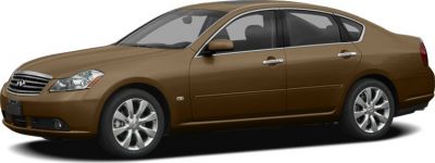 Side profile of a 2006 four-door sedan with alloy wheels and smooth body lines