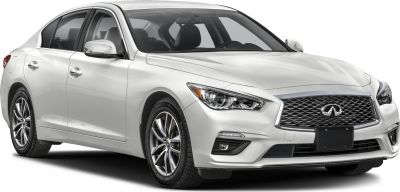 Front view with signature headlights, chrome grille, and alloy wheels