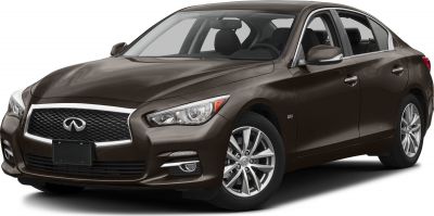 Front and side view of a sedan with prominent headlights and grille