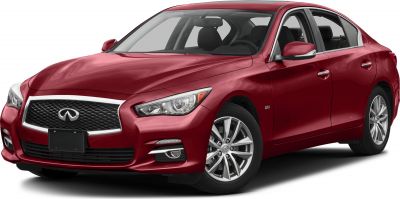 Front-side of sedan with LED headlights and alloy wheels