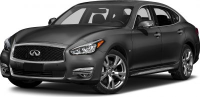 Luxury sedan front grille, headlamps, and alloy wheels.