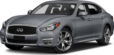 Luxury sedan front side view with prominent grille and alloy wheels