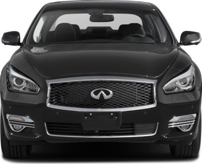 Front grille and headlights of a luxury sedan