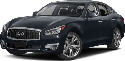 Front side view of a luxury sedan with alloy wheels and chrome grille