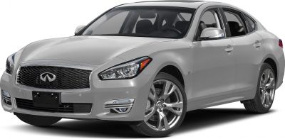 Front and side view of a sedan with distinctive grille and alloy wheels