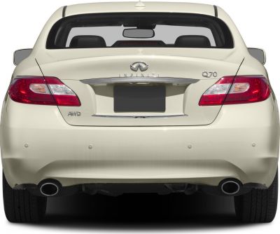 Rear view showing AWD badge and dual exhaust system