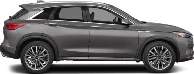 Side profile of an SUV with alloy wheels and chrome trim
