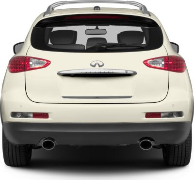 Rear view with dual exhaust and distinct rear lights
