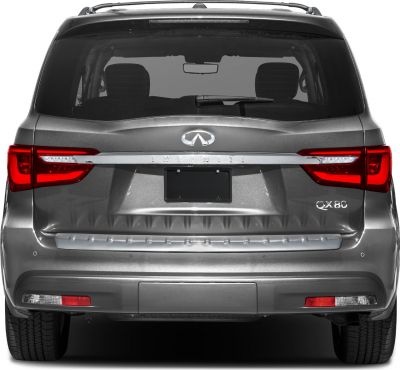 Rear design with prominent taillights and emblem of large SUV