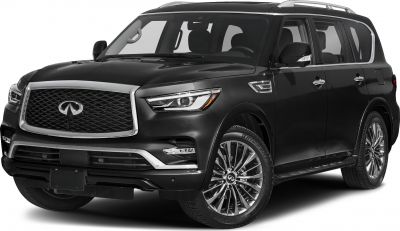 Front grille, LED headlights, alloy wheels of luxury SUV