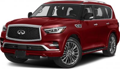 Front and side view of SUV with bold grille and alloy wheels