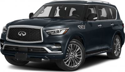 Bold grille and sleek LED headlights on luxury SUV front side