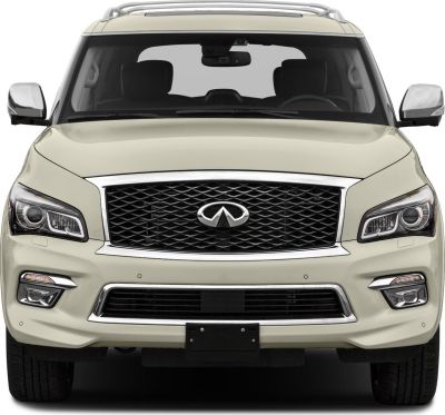 Front view with chrome grille and LED headlights
