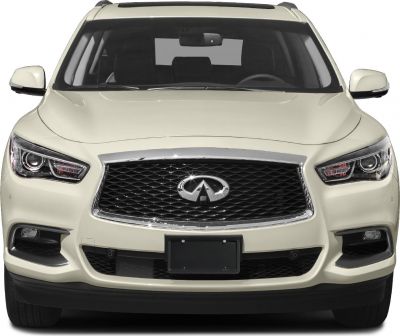 Front view with signature grille and LED headlights