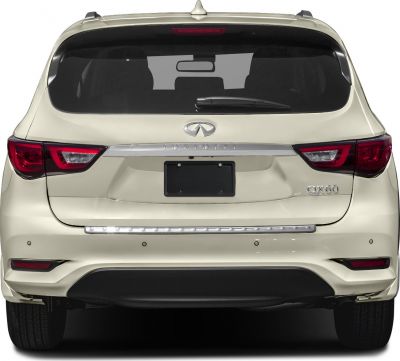 Rear view showing Infiniti QX60 facelift 2016 taillights and emblem