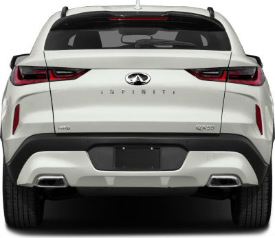 Rear view with AWD badge, sleek tail lights, dual exhaust outlets